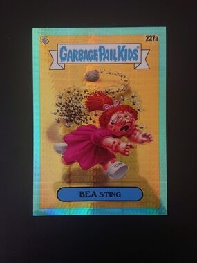 2023 Topps GPK Garbage Pail Kids Chrome 6 - Bea Sting (227a) - Aqua Prism /199